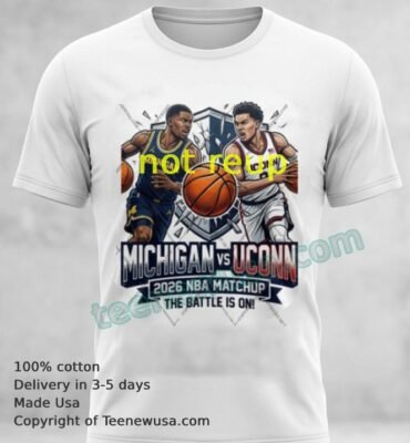 Michigan Vs Uconn Nba 2026 Sport T Shirt 1