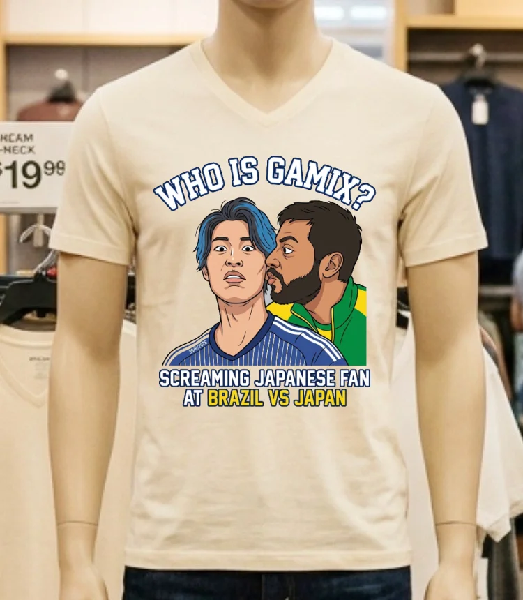 Who Is Gamix The Screaming Japanese Fan At Brazil Vs Japan Match T Shirt White T Shirt 5