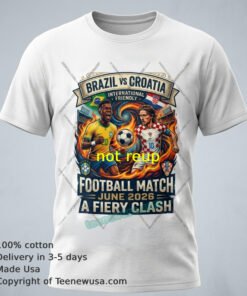 Brazil vs Croatia International Friendly Football Match 2026 t-shirt