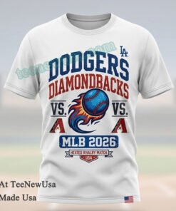 Dodgers Vs. Diamondbacks Mlb Schedule 2026 T Shirt 1