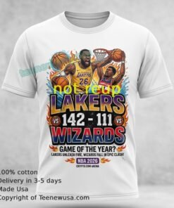 Lakers Vs Wizards Nba 2026 T Shirt