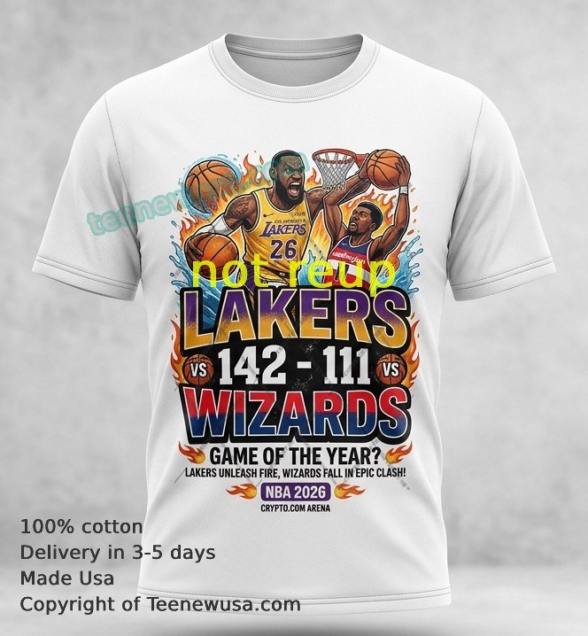 Lakers vs Wizards nba 2026 t-shirt Lakers Vs Wizards Nba 2026 T Shirt