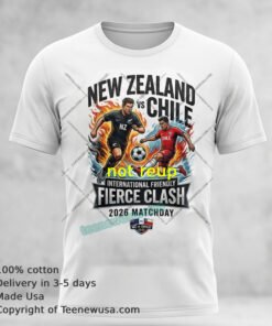 New Zealand vs Chile, international friendly football match 2026 t-shirt