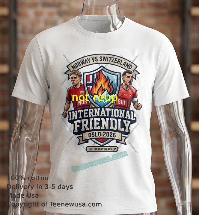 Norway Vs Switzerland International Friendly Football Match 2026 T Shirt 2