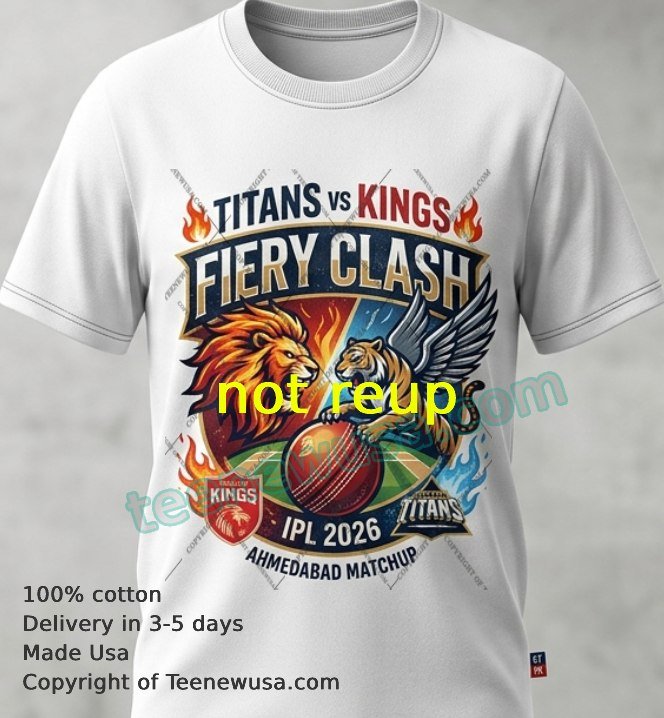 gujarat titans vs punjab kings IPL 2026 sport t-shirt Gujarat Titans Vs Punjab Kings Ipl 2026 Sport T Shirt