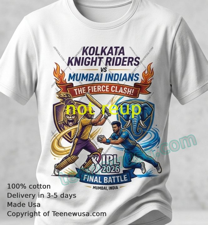 kolkata knight riders vs mumbai indians IPL 2026 sport t-shirt Kolkata Knight Riders Vs Mumbai Indians Ipl 2026 Sport T Shirt