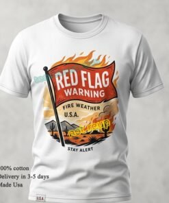 Red Flag Fire Weather Warning Usa Meme T Shirt