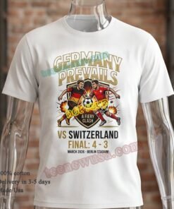 schweiz vs deutschland, Germany beat Switzerland in a football sport t-shirt
