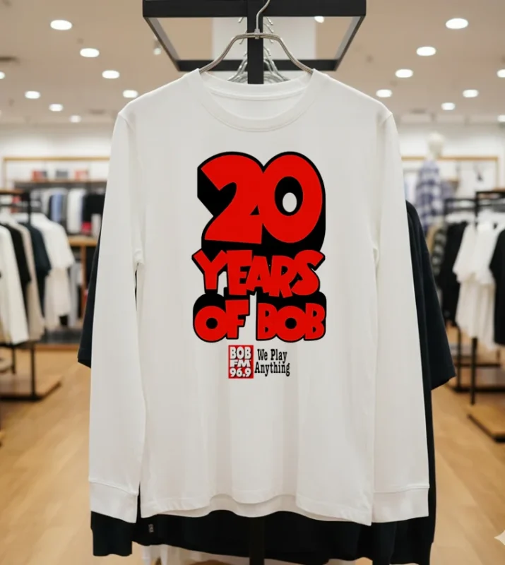 20 Years Of Bob Fm 96.9 We Play Anything Logo Sweatshirt