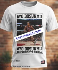 Ayo Dosunmu Chicago Basketball Star Vintage Style Graphic Tee