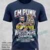 Cm Punk And Wrestlemania World Heavyweight Championship Black T Shirt
