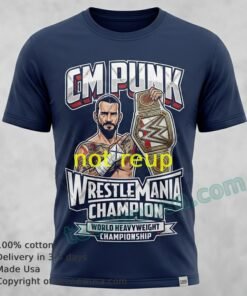 Cm Punk And Wrestlemania World Heavyweight Championship Black T Shirt