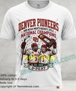 Denver Pioneers Win 3rd Ncaa Mens Hockey Title Sport T Shirt