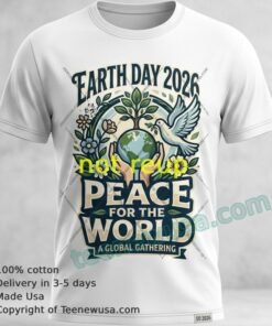 Earth Day 2026 Peace For The World T Shirt