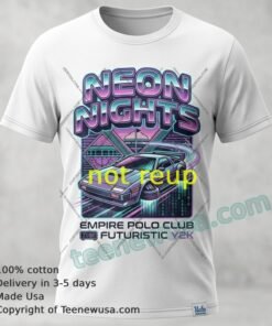 Futuristic Y2k Neon Nights At The Empire Polo Club T Shirt