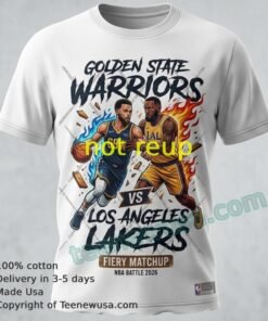 Golden State Warriors Vs Los Angeles Lakers Nba Sport T Shirt