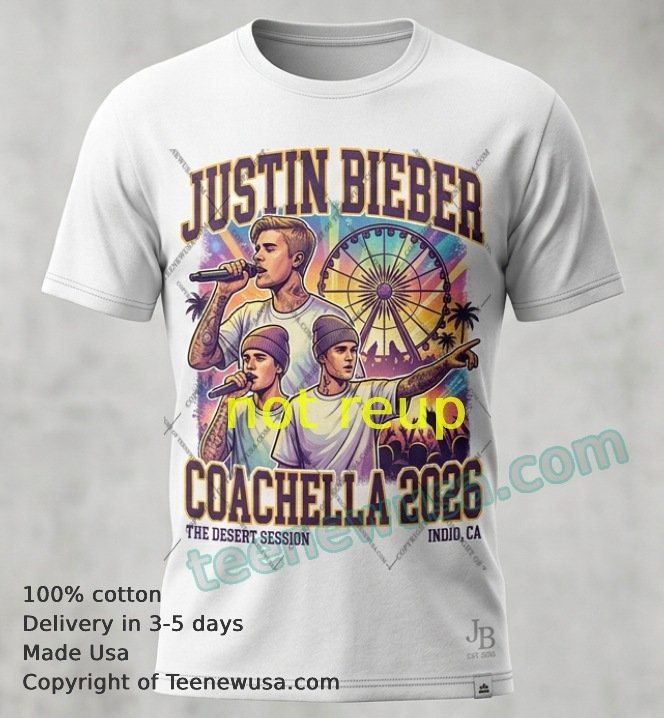 Justin Bieber Coachella 2026 t-shirt Justin Bieber Coachella 2026 T Shirt