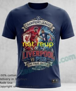 Liverpool Vs Paris Saint Germain Champions League 2026 Black T Shirt