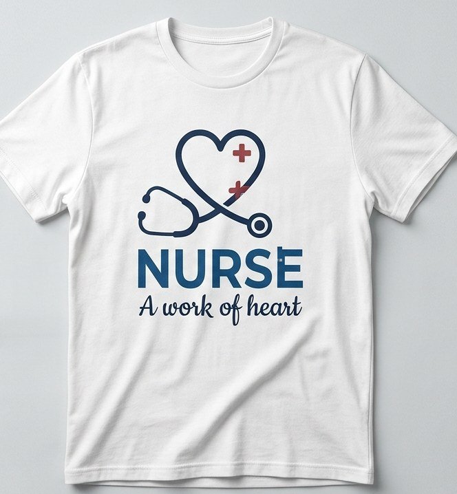 Nurse A work of heart and stethoscope t-shirt Nurse A Work Of Heart And Stethoscope T Shirt