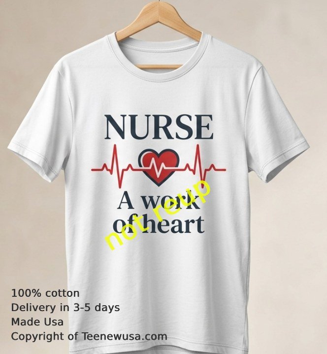 Nurse A work of heart funny t-shirt Nurse A Work Of Heart Funny T Shirt