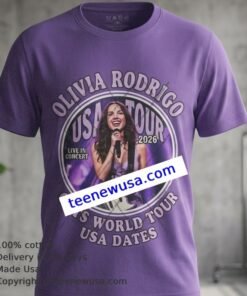 Olivia Rodrigos Tour With Special Edition Purple T Shirt