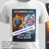 Psg Vs. Bayern Munich 2026 Ucl Semi Final White Tee