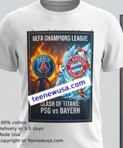 Psg Vs. Bayern Munich 2026 Ucl Semi Final White Tee