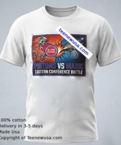 Pistons Vs Magic 2026 Playoff Clash Tee 1