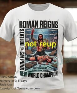 Reigns Defeats Punk Wwe World Heavyweight Champion Graphic Tee