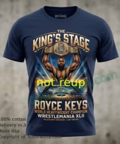 Royce Keys And Wrestlemania World Heavyweight Championship Black T Shirt Design