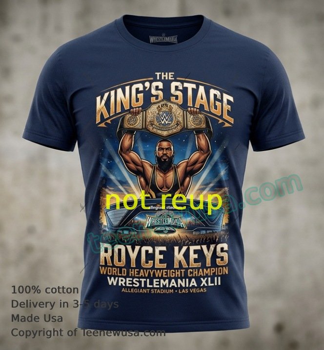 Royce Keys and WrestleMania World Heavyweight Championship Black T-shirt design Royce Keys And Wrestlemania World Heavyweight Championship Black T Shirt Design