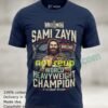 Sami Zayn And Wrestlemania World Heavyweight Championship Black T Shirt Design