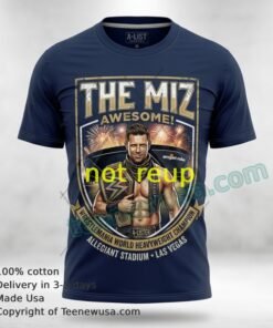 The Miz And Wrestlemania World Heavyweight Championship Black T Shirt Design