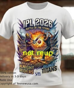 Kolkata Knight Riders Vs Gujarat Titans Ipl 2026 Official Match Day Fan Tee