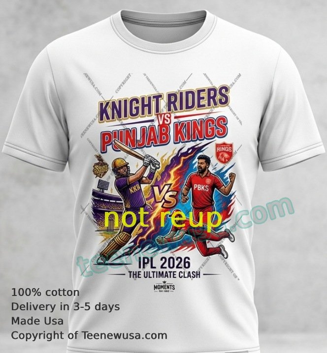 kolkata knight riders vs punjab kings IPL 2026 sport t-shirt Kolkata Knight Riders Vs Punjab Kings Ipl 2026 Sport T Shirt