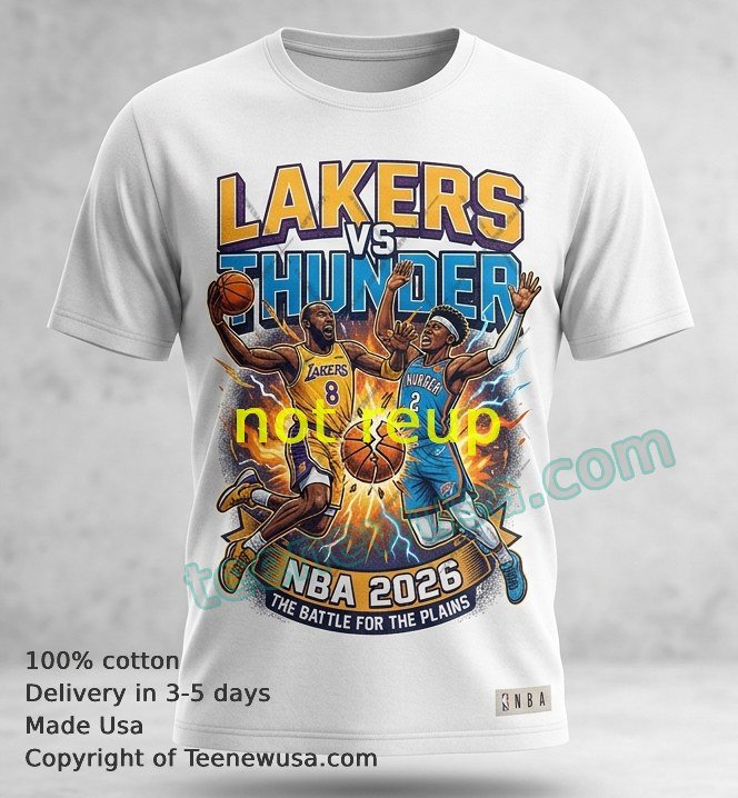 lakers vs thunder NBA 2026 t-shirt Lakers Vs Thunder Nba 2026 T Shirt