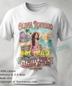 Olivia Rodrigo With These Pretty Pink Seaside Styles T Shirt