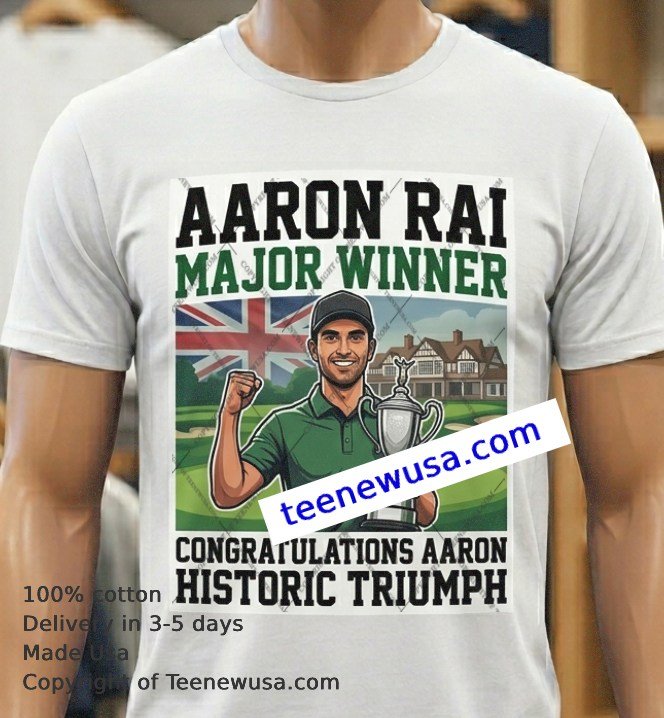 Aaron Rai major winner t-shirt Aaron Rai Major Winner T Shirt
