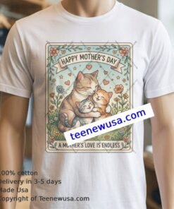 Cat Family On Mothers Day T Shirt