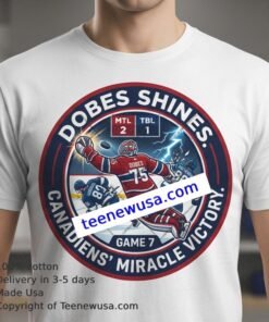 Jakub Dobes Masterclass Canadiens Stun Lightning In Classic Series T Shirt