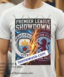 Man City Vs Aston Villa Premier League T Shirt