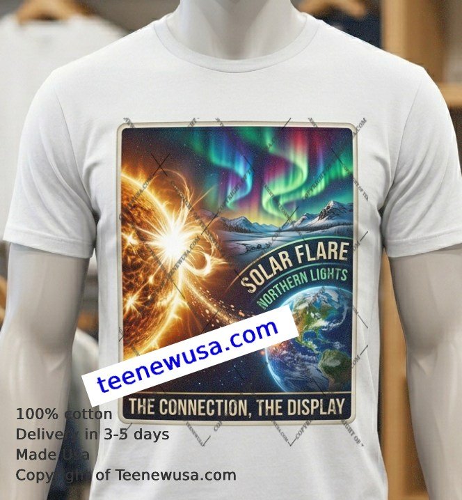 solar flare northern lights t-shirt Solar Flare Northern Lights T Shirt