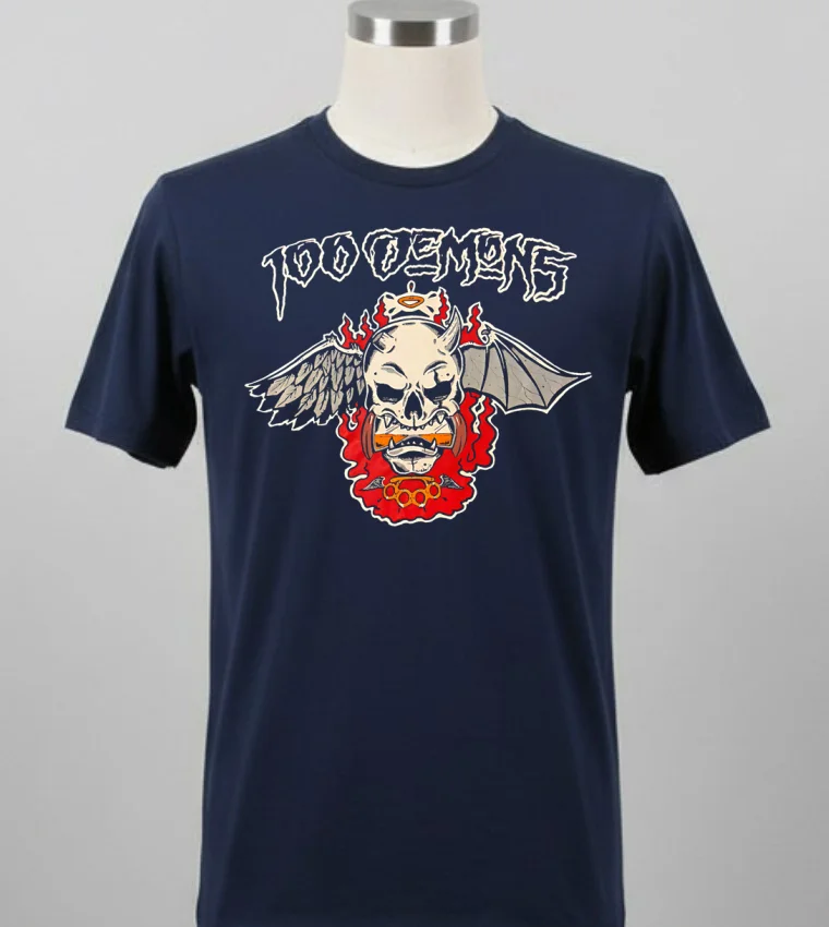 100 Demons Band Logo Shirt - balck-shirt 100 Demons Band Logo Shirt Balck Shirt