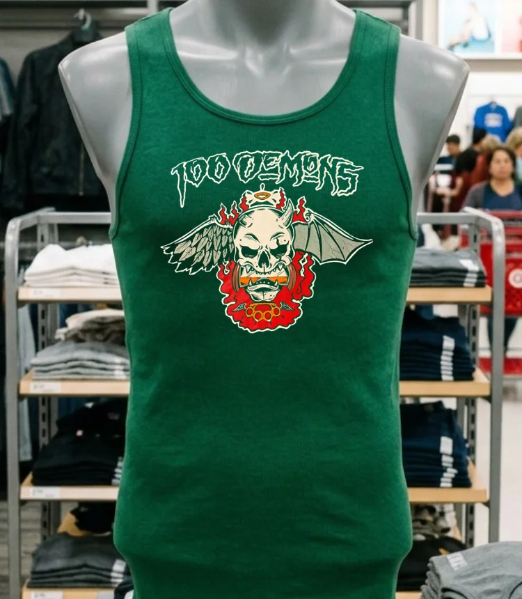 100 Demons Band Logo Shirt Green Shirt