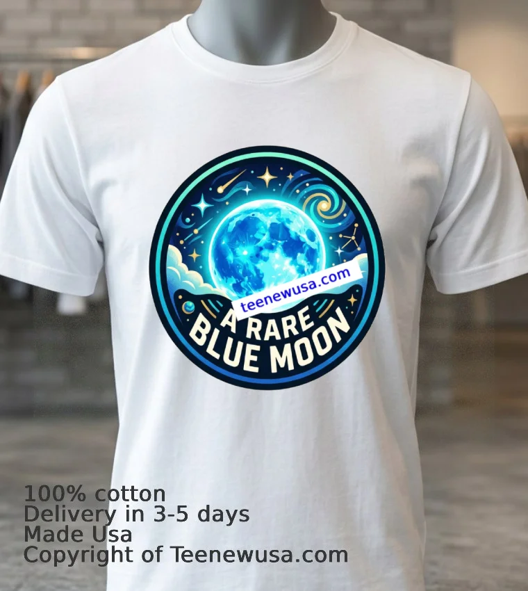 A Rare Blue Moon T Shirt - white-t-shirt 3 A Rare Blue Moon T Shirt White T Shirt 3