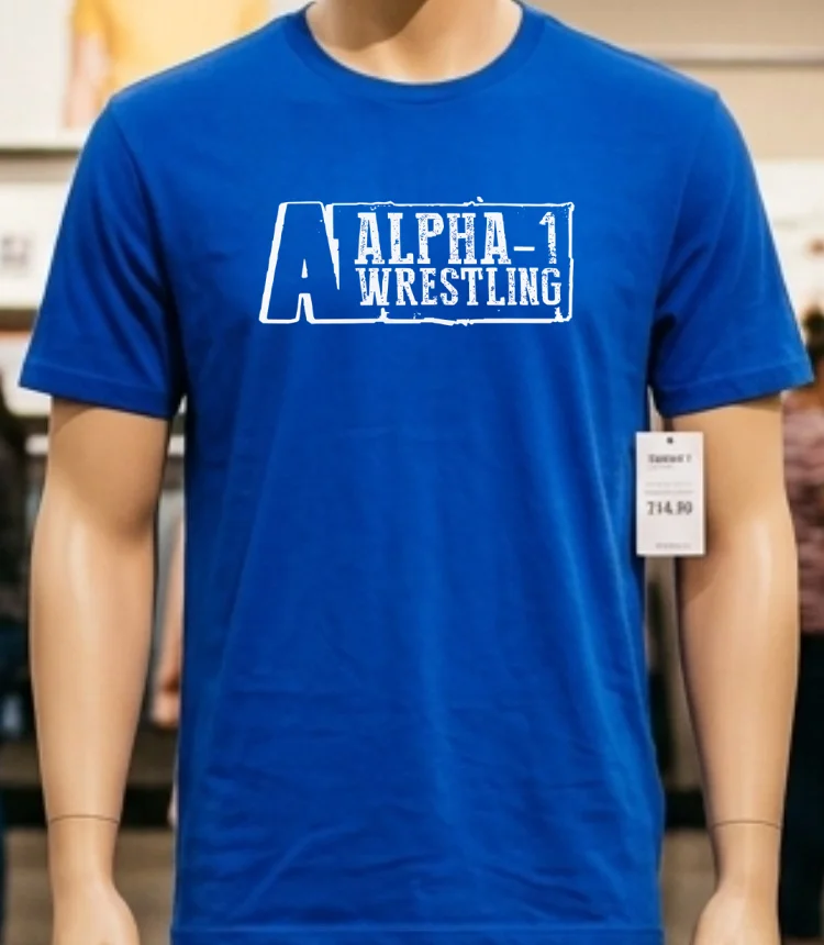 A1 Wrestling Logo Shirt Blue Shirt