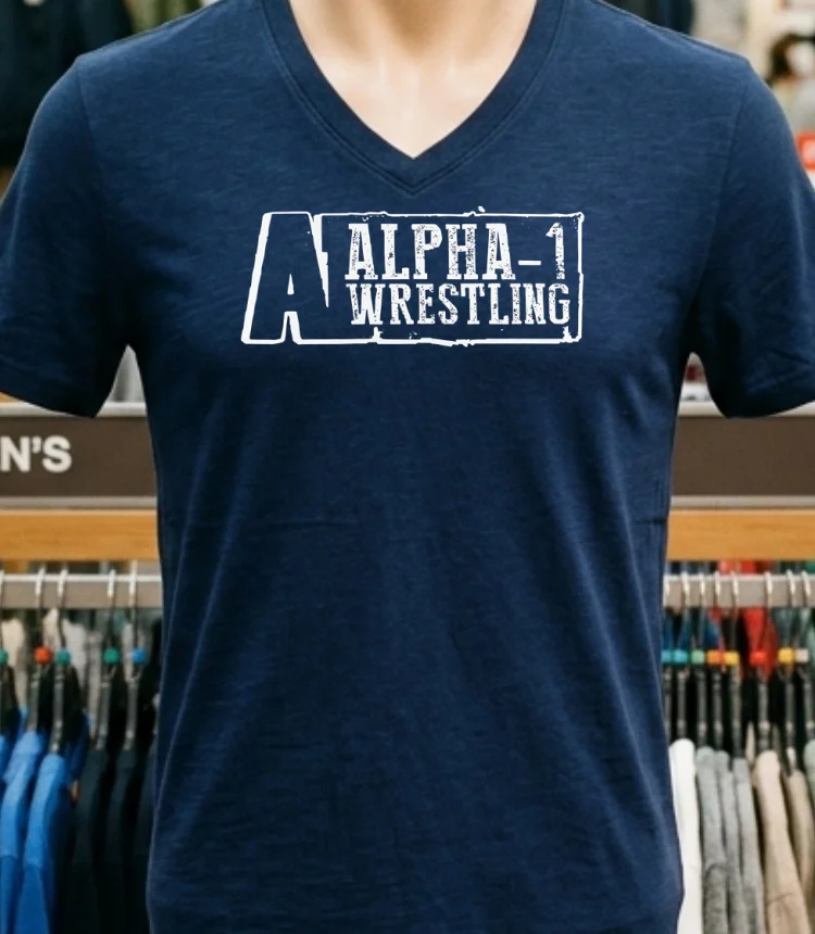 A1 Wrestling Logo Shirt Navy Shirt 1