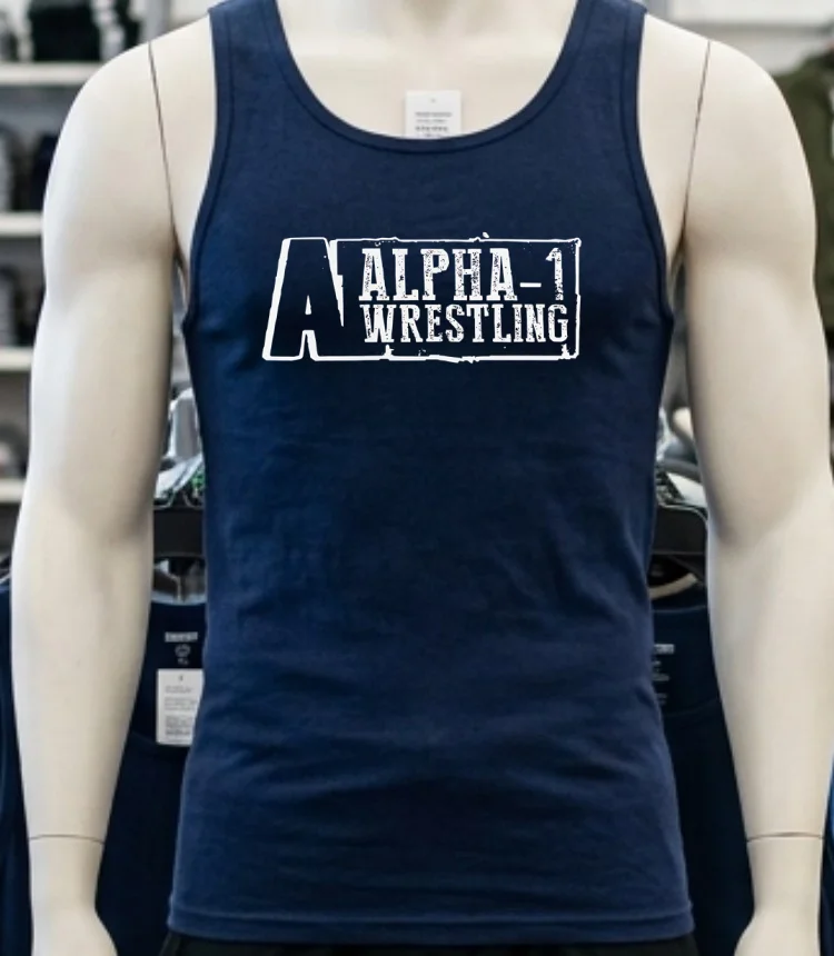 A1 Wrestling Logo Shirt - navy-shirt A1 Wrestling Logo Shirt Navy Shirt