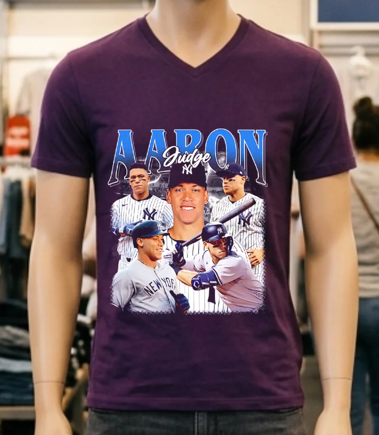 Aaron Judge New York Yankees Graphic Mlb Shirt Purple Shirt