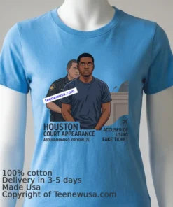 Abdulrahman Oluwatumike Oriyomi (25 Years Old) Appears In Court In Houston T Shirt